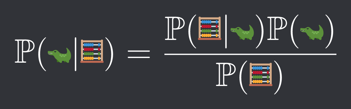 La formule de Bayes avec des crocodiles et des abaques !